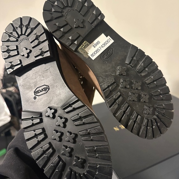 NWOT Ralph Lauren Purple Label Dimicia Calf Suede Bootie In Morel Size 37B - Picture 4 of 7